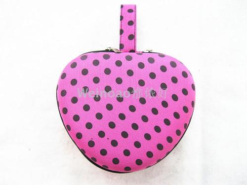 delicate rose red bottom black point peach heart silicone bag
