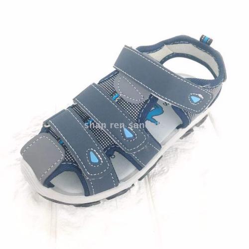 beach shoes pvc bottom new closed toe children‘s beach sandals new material bottom non-slip beach shoes factory direct sales