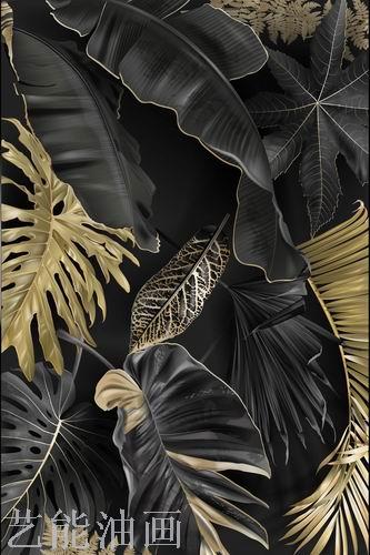 抽象 现代简约抽象轻奢风 晶瓷 冰晶 装饰画 森林麋鹿 北欧简约