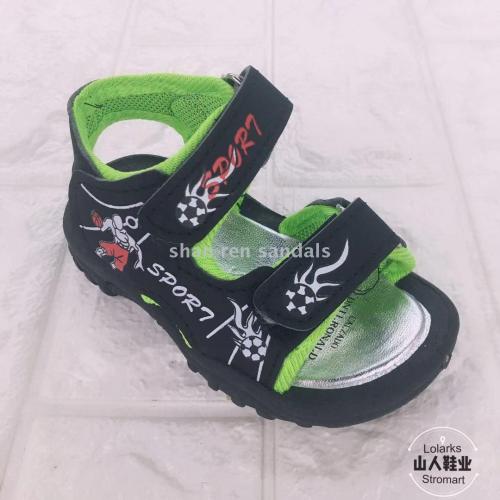 foreign trade beach shoes factory direct sales black bottom children‘s beach sandals support customization as request beach sandals