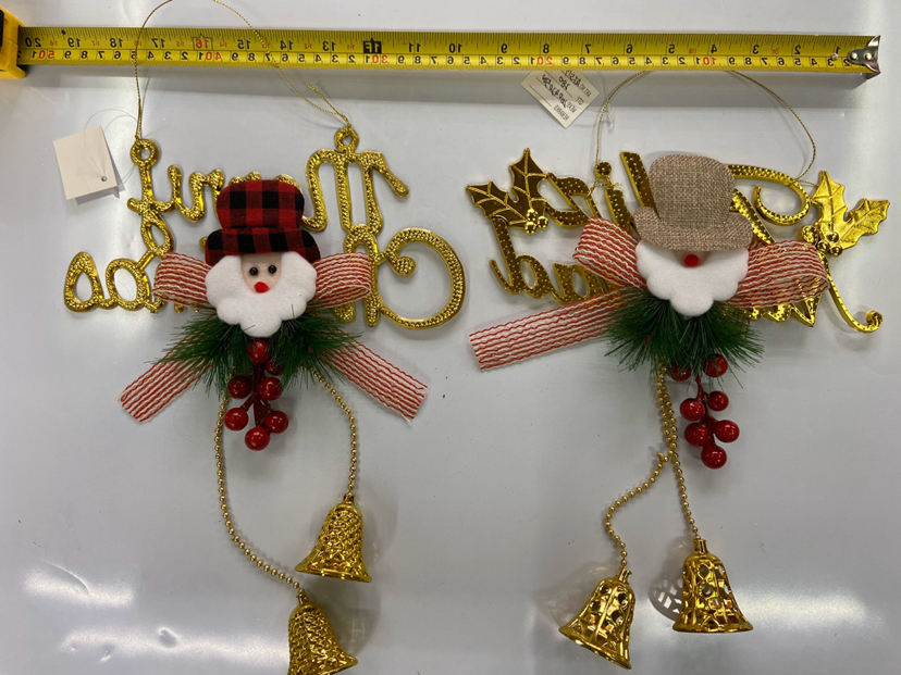 圣诞挂件饰品字牌粘老人头雪人头工艺品