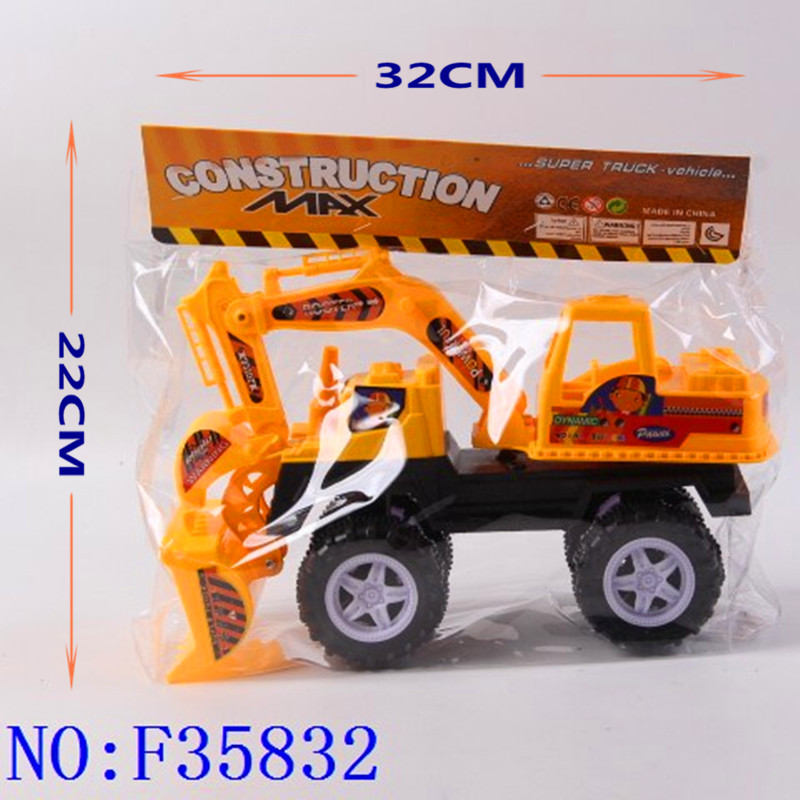 义乌跨境小商品批发 儿童塑料玩具  实色工程车F35832