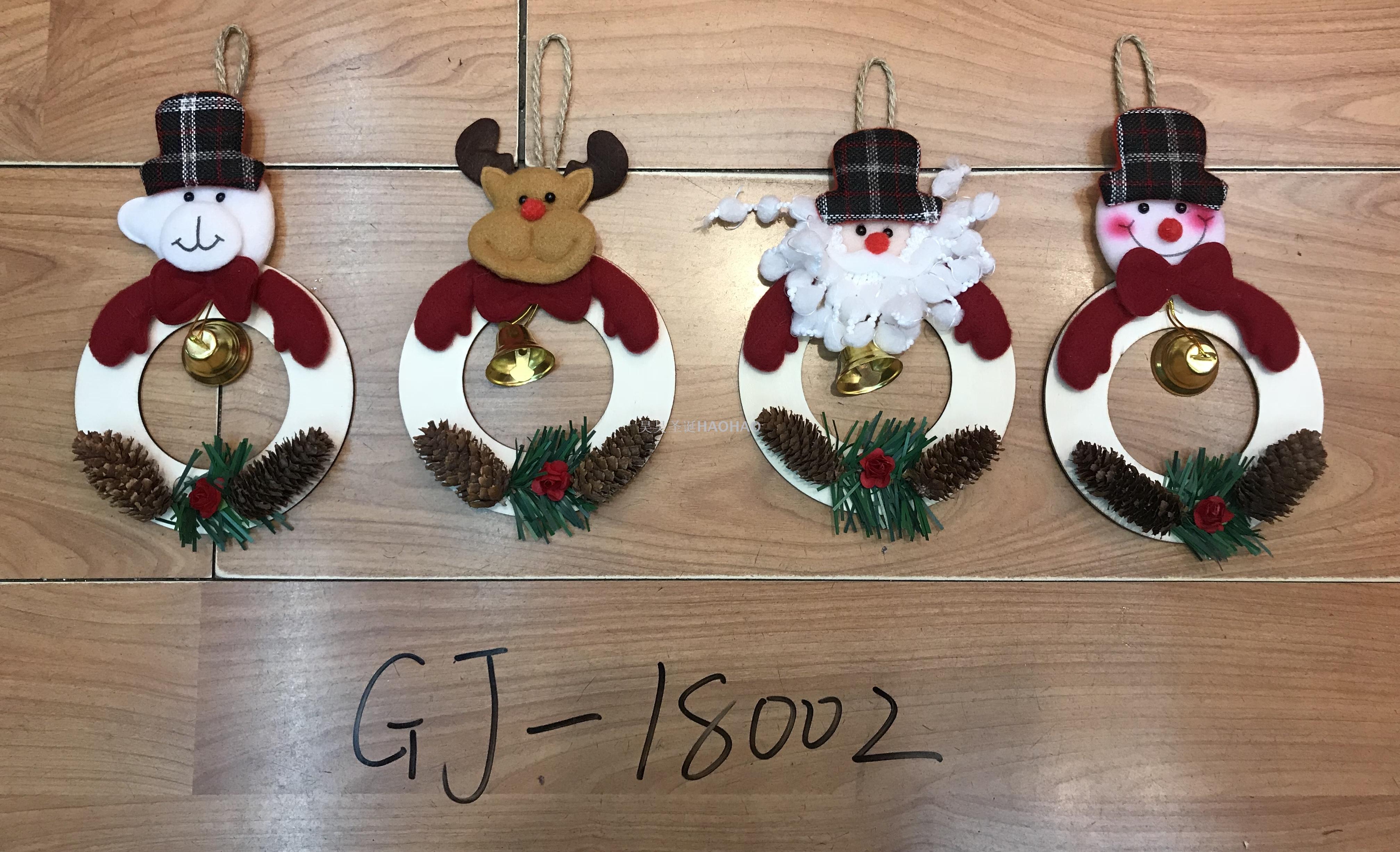 圣诞公仔门把手挂件老人雪人小鹿卡通圣诞卡通字母门挂厂家直销