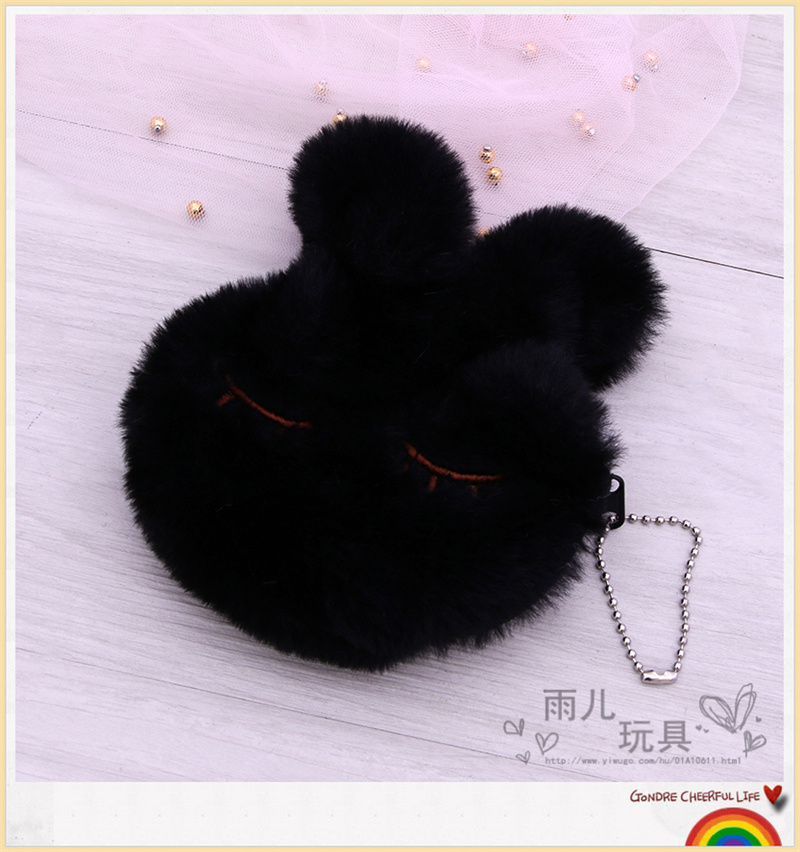 毛绒玩具毛兔子斜挎包卡通毛绒兔包包公主单肩包女童零钱包钥匙零钱包详情6