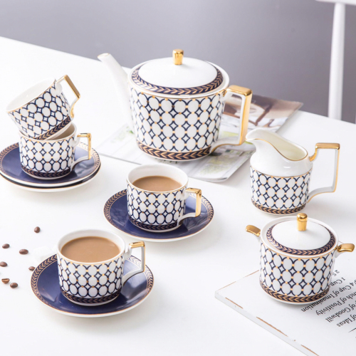 Nordic Ceramic Coffee Set Bone China Set Teapot Cup and Saucer