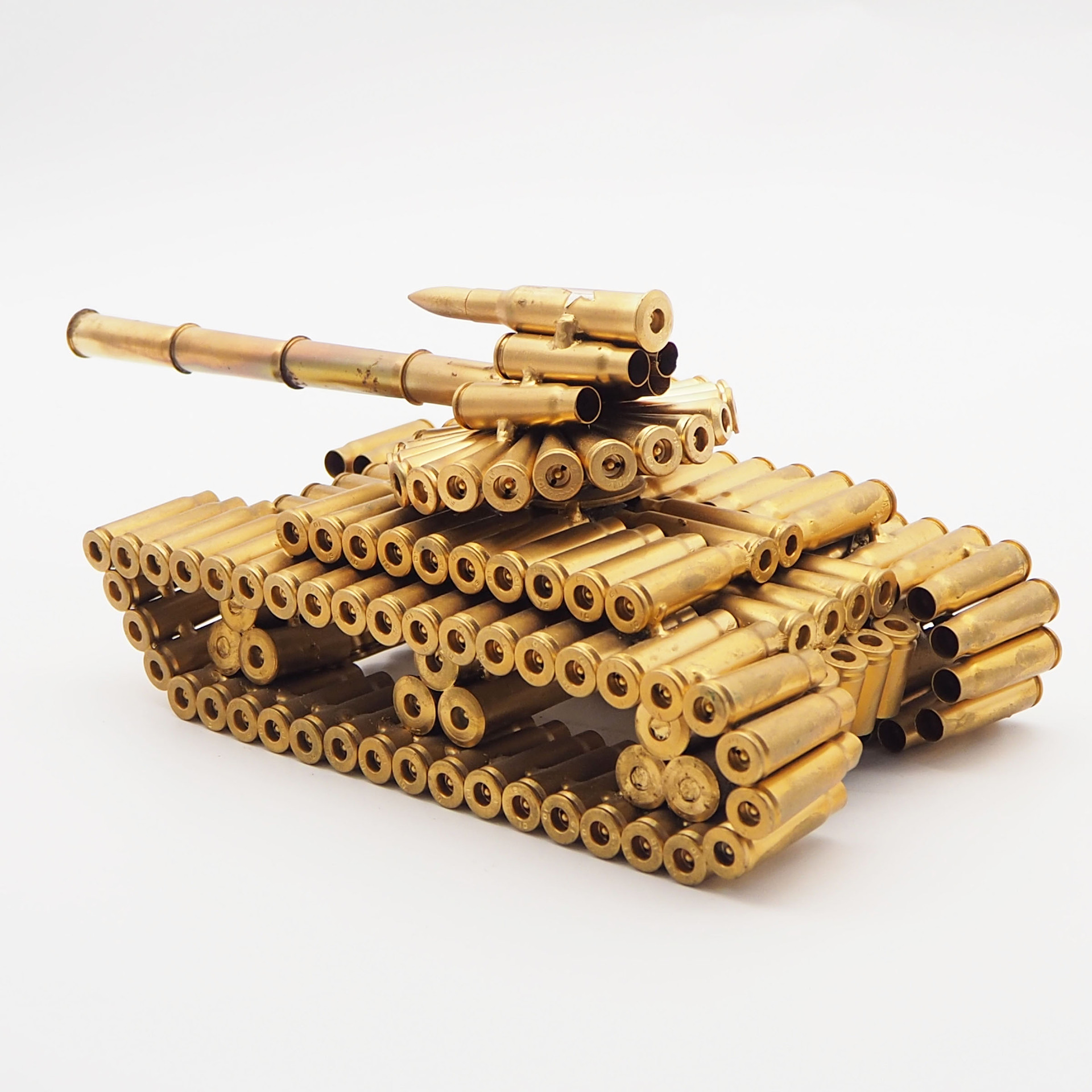 厂家直销子弹壳坦克 38大号无轮坦克弹壳坦克模型摆件弹壳工艺品