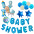 Cross border hot style baby birthday party decorated with aluminum film balloon first birthday balloon
