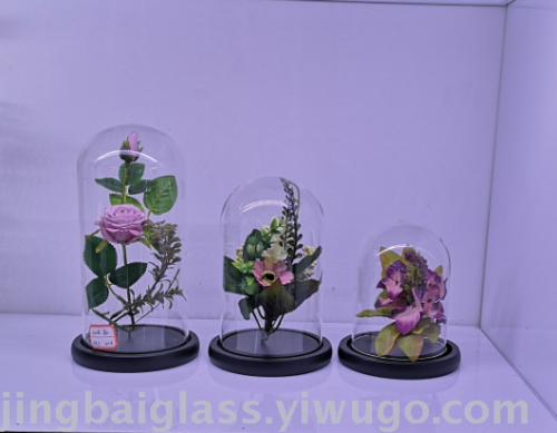 Glass Micro Landscape Cover， Preserved Fresh Flower Cover， Home Decoration， Glass Cover， Glass Dust Cover
