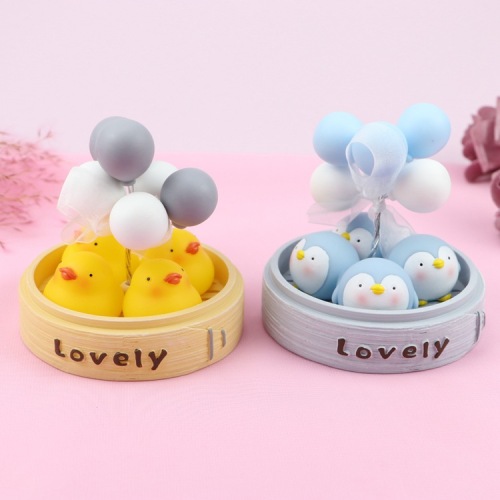 Cyber Celebrity Little Yellow Duck Steamer Gadget Car Car Interior Decoration Romantic Balloon Home Decoration Table-Top Decoration