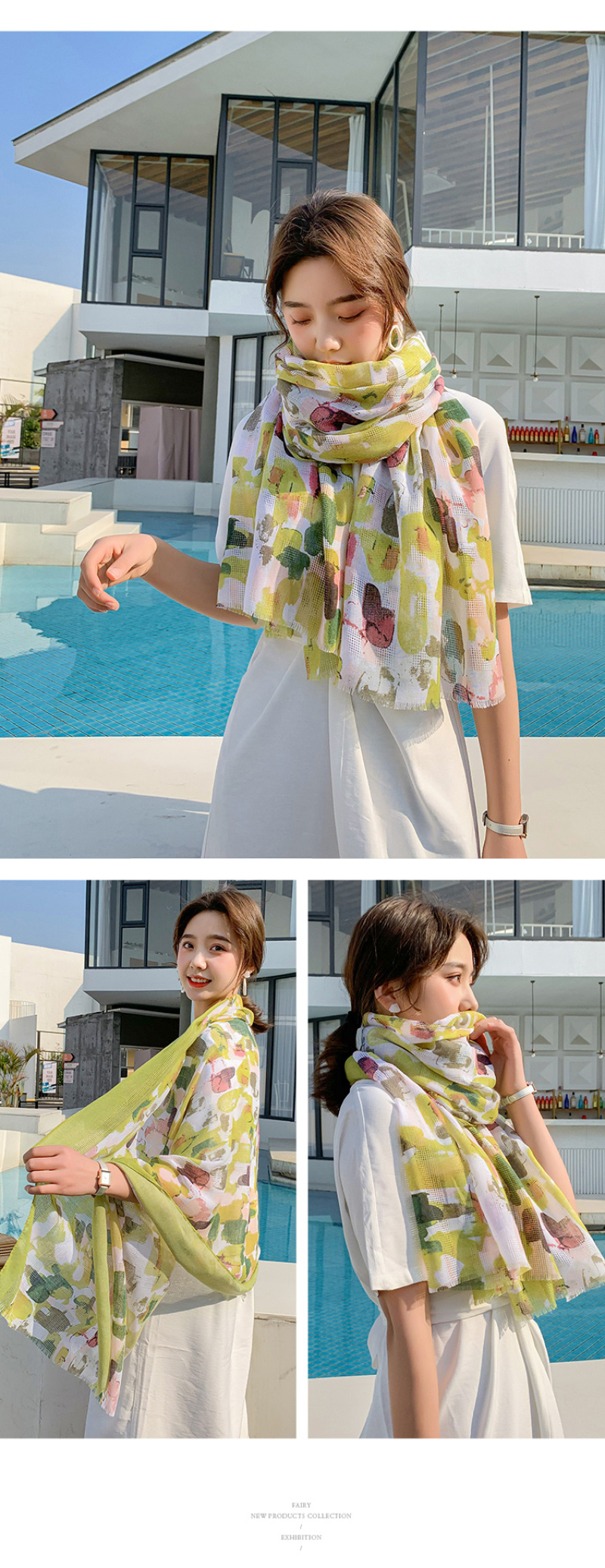 Buy Wholesale China Korean Edition Silk Scarf Women Classic Printing Retro  Summer Sun Protection Silk Towel Beach Towel & Women's Silk Scarf at USD  2.47