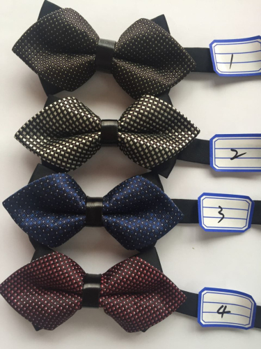 small floral series pointed bow tie