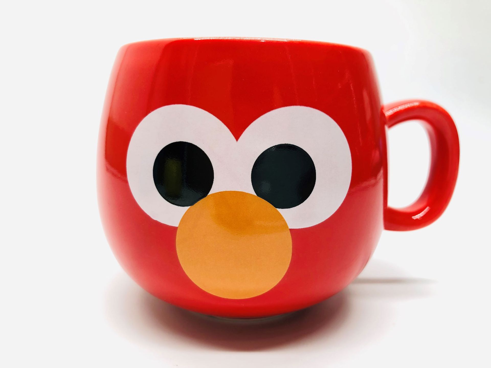 创意卡通可爱大眼怪水杯芝麻街大眼萌手感陶瓷马克杯饼干怪水杯