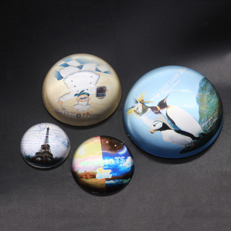 水晶半球圆形镇纸 玻璃半球饰品配件时光宝石正圆形贴片装饰工艺