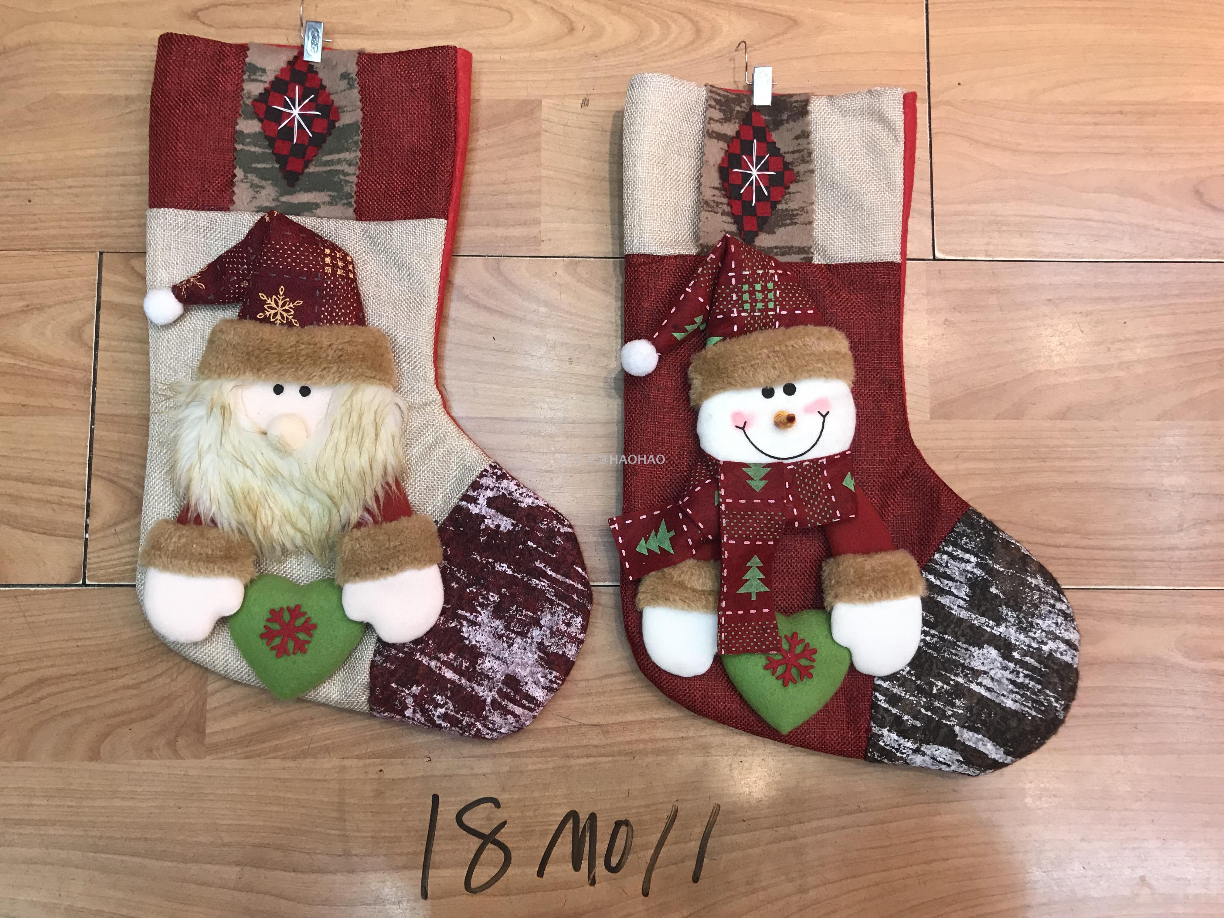 圣诞卡通袜圣诞装饰袜礼品袜圣诞袜装饰老人雪人鹿圣诞装饰袜子