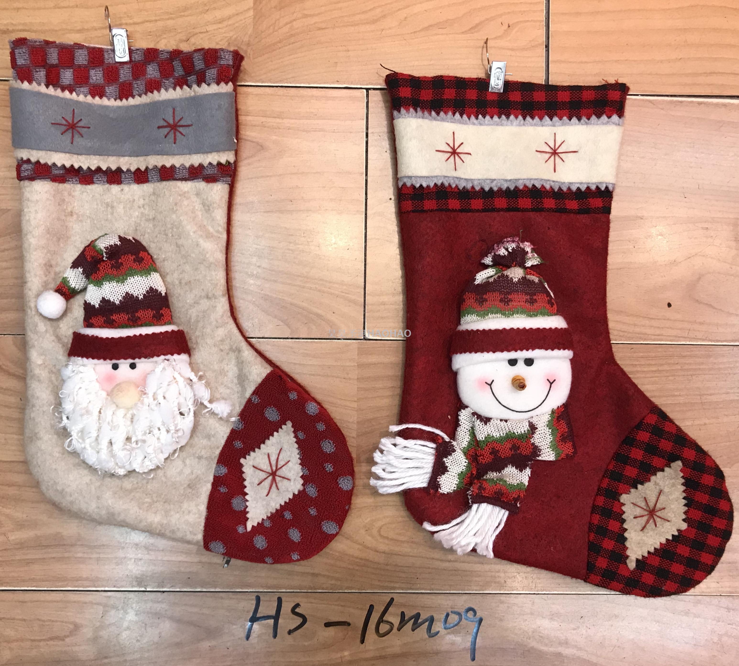 圣诞卡通袜圣诞装饰袜礼品袜圣诞袜装饰老人雪人鹿圣诞装饰袜子