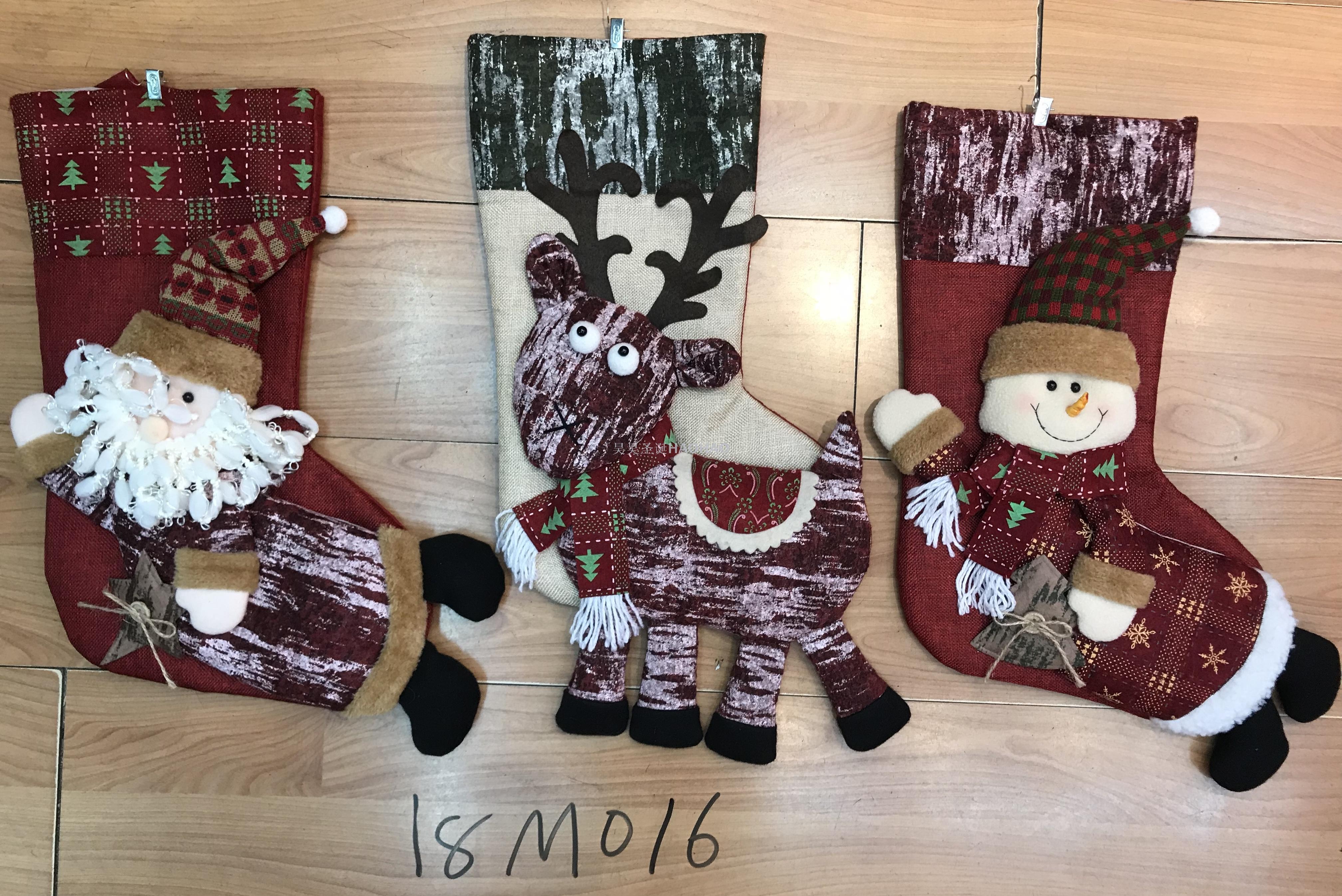 圣诞卡通袜圣诞装饰袜礼品袜圣诞袜装饰老人雪人鹿圣诞装饰袜子