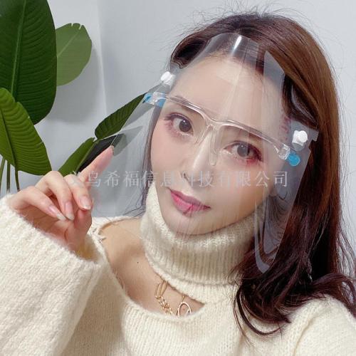 Xi Blessing Card Xifu Cross-Border Supply Spot Protective Transparent Mask Anti-Droplet Anti-Spittle Double-Sided Anti-Fog Face Mask
