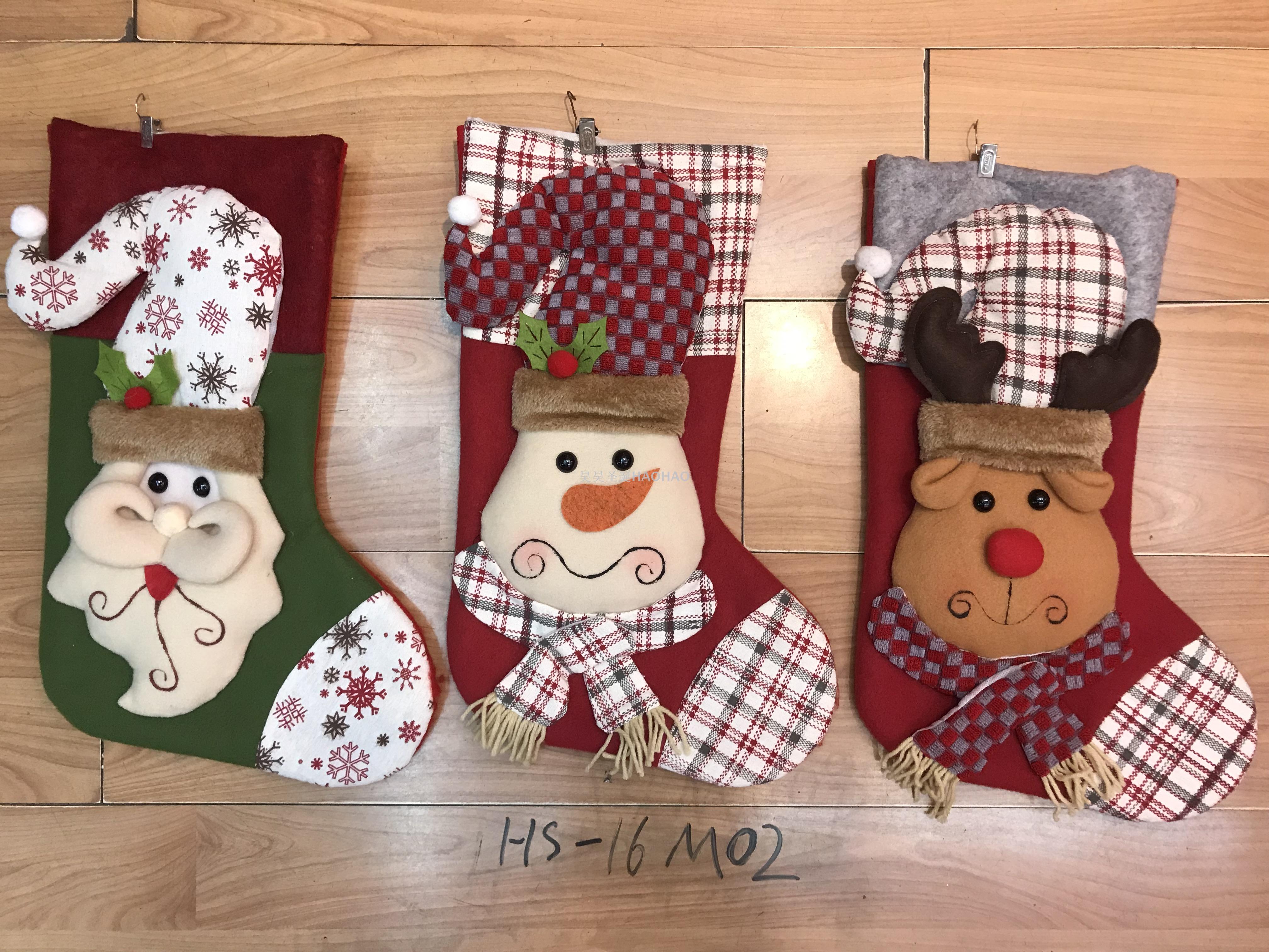 圣诞卡通袜圣诞装饰袜礼品袜圣诞袜装饰老人雪人鹿圣诞装饰袜子