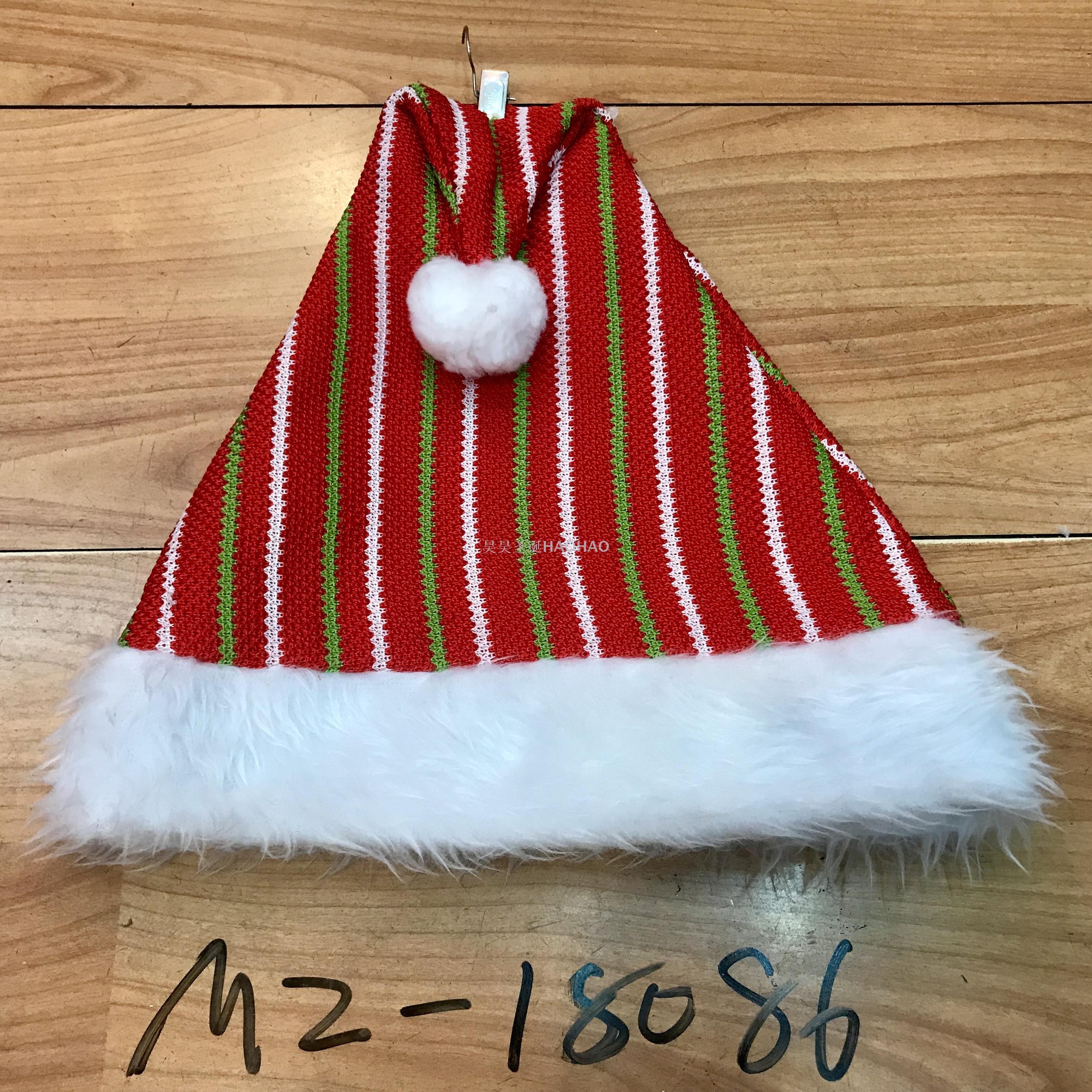 圣诞帽高档绒布双边帽圣诞节日装饰派对用品成人圣诞帽厂家直销