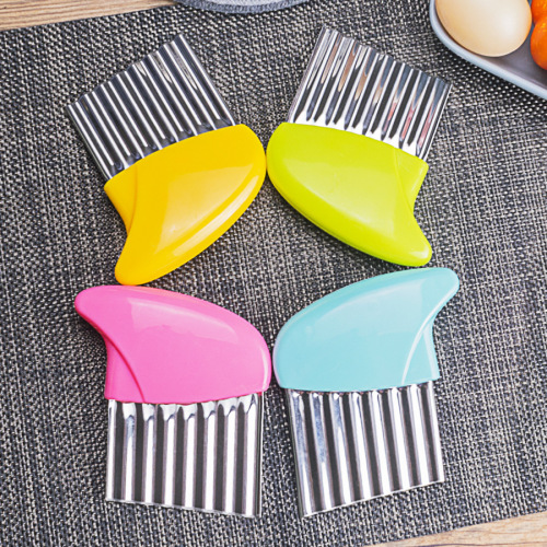 mini stainless steel wavy cutter multi-function potato knife strip cutter french fries cutting potato kitchen tools