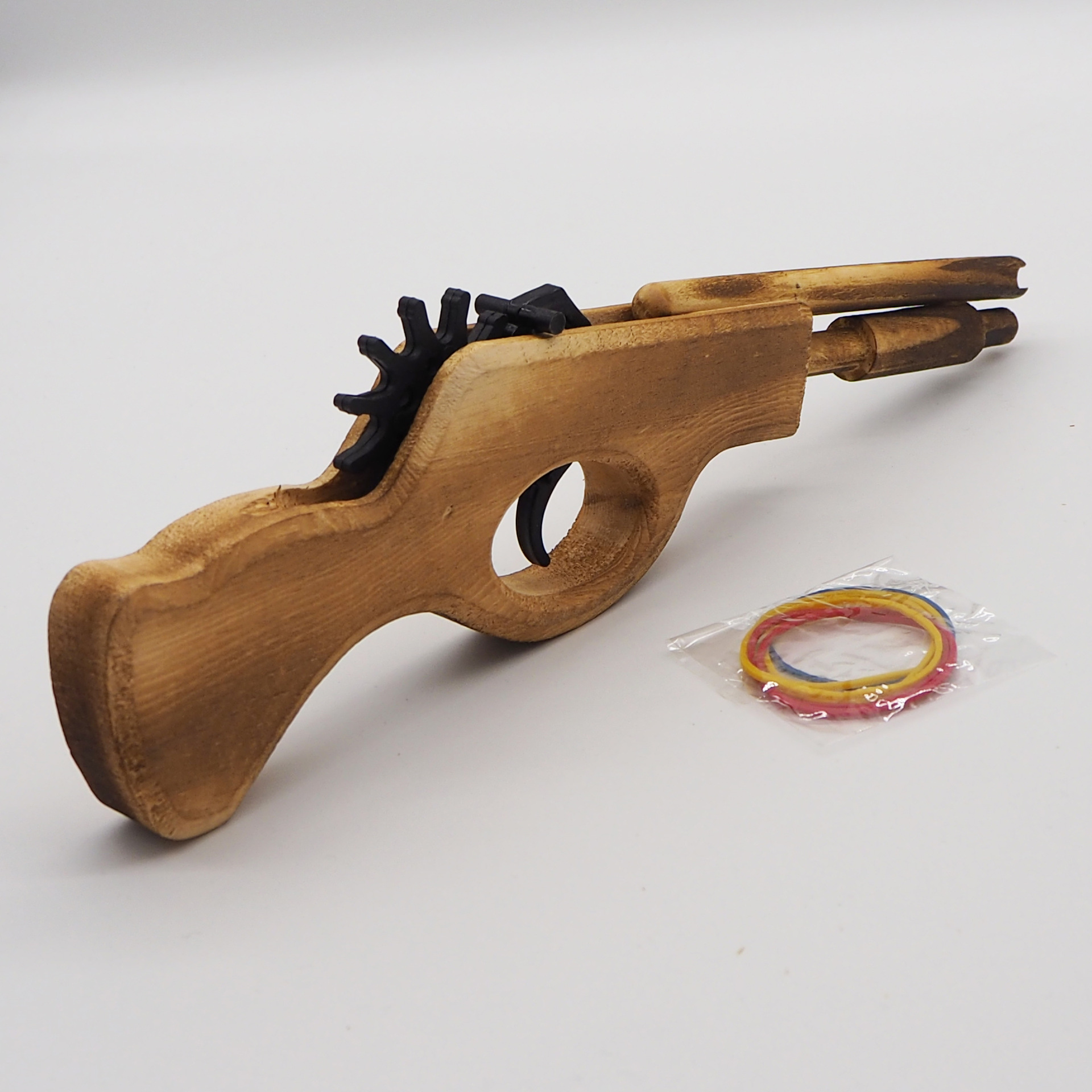 木质拼装手枪玩具幼儿园组装模型包打橡皮筋手枪连发木头枪玩具枪-阿里巴巴