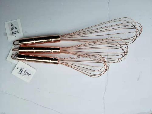 1.6 Six-Wire Rose Gold Rose Gold Stainless Steel Eggbeater Manual Eggbeater Mixer