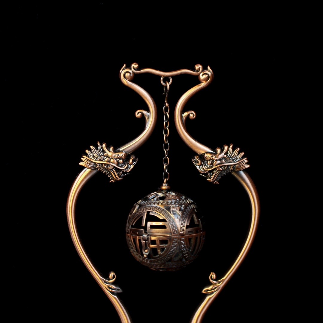 2020年芸亭工艺双龙戏珠吊熏炉款式二盘香线香檀香沉香装饰礼盒