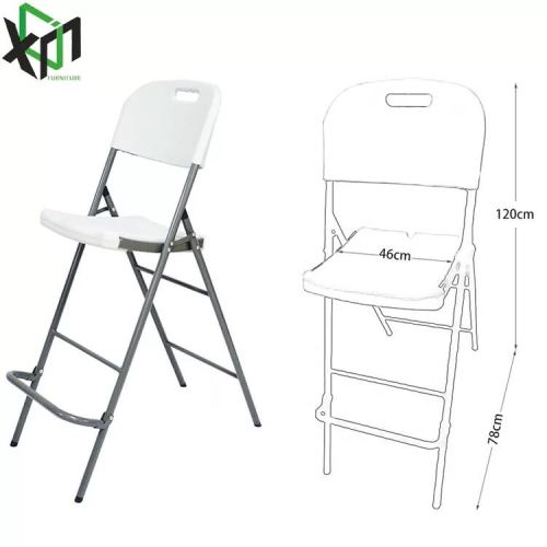hollow blow molding simple folding chair training conference backrest chair high chair factory direct sales