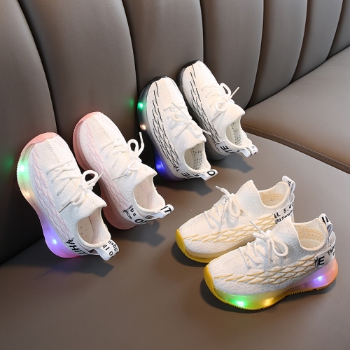 Flying Woven New Light-Emitting Student Sports Casual Shoes 