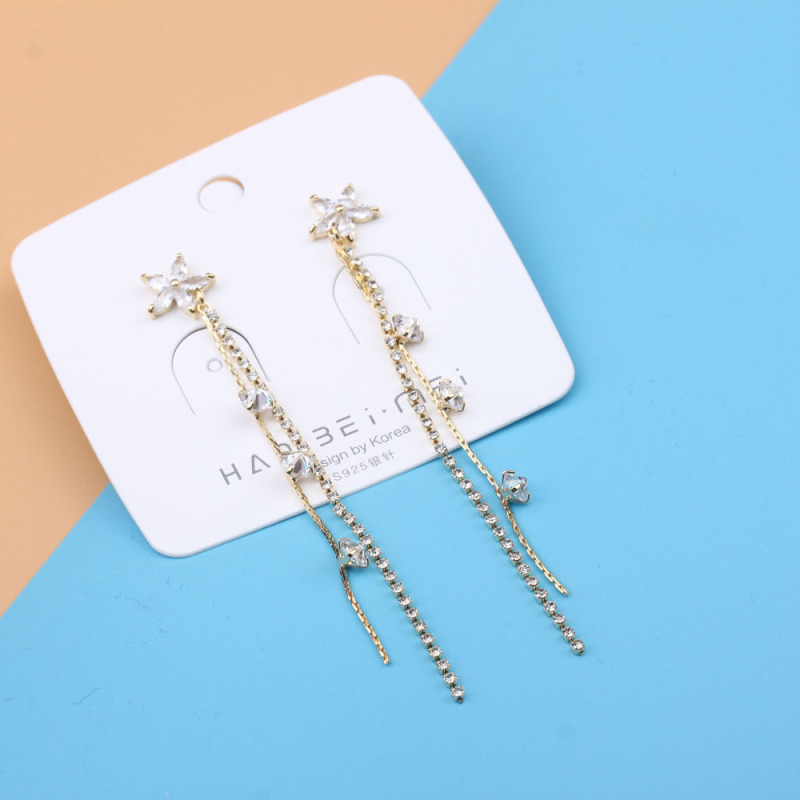 Pudding Station Boutique, trendy and popular long tassel pearl stud earrings, feminine charm earrings, and exaggerated and unique earrings pic 33