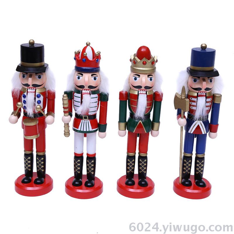 厂家直销圣诞装饰品胡桃夹子24CM套四款桌面装饰摆件