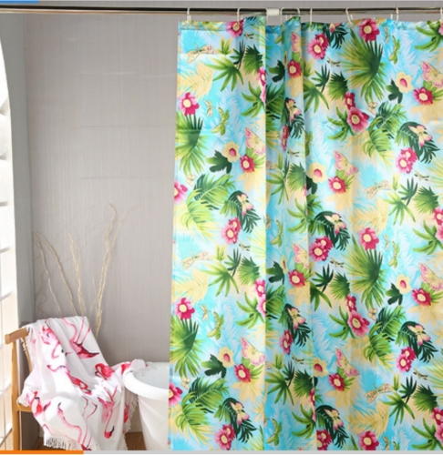 artistic fresh bathroom shower curtain curtain polyester satin waterproof and mildew-proof thickened bathroom shower curtain
