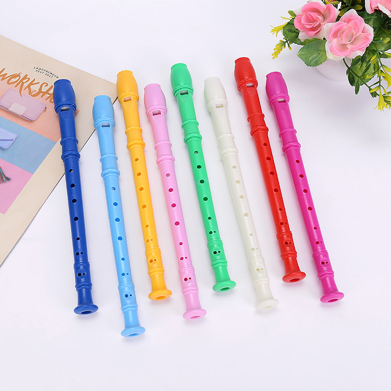 八孔彩色笛子 学生儿童练习竖笛 早教音乐器材二元店货源促销赠品