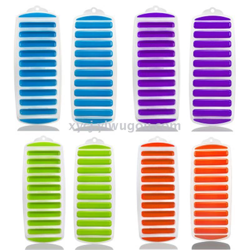 新品21孔圆形冰格10条长条形硅胶冰格详情7