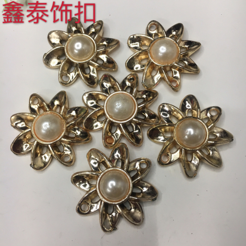 abs plastic diamond pearl retro ethnic style decorative buckle handmade diy accessories
