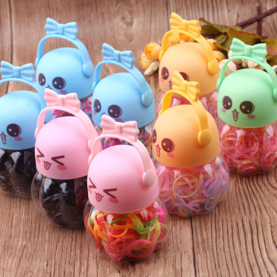 Cute Portable Canned Disposable Rubber Band Women's Hair Ring Ins Korean Style Headband Colorful Children's Hair Band