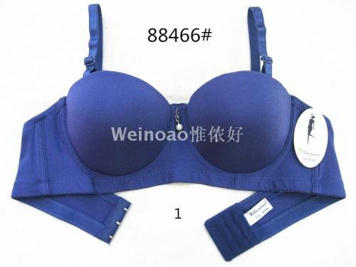 cross-border european code with steel ring and light cloth fabric comfortable sexy three breasted bra
