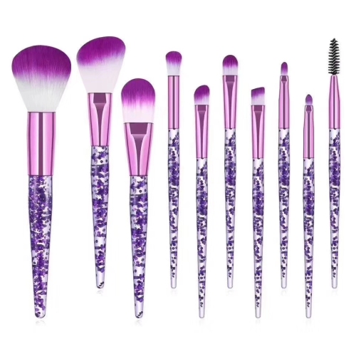 10 Pieces Powder Punching with Diamond New makeup Brush