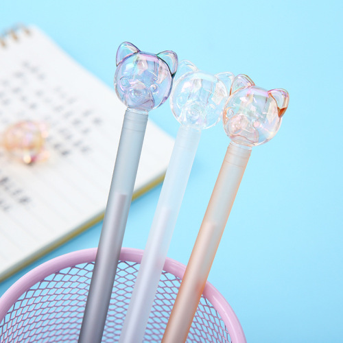 zf2095 korean stationery colorful crystal ball gel pen creative shiny dog style student gel pen
