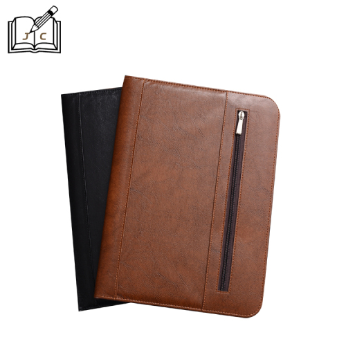 zipper briefcase a4 office manager clip loose-leaf business multifunctional pu file folder factory wholesale customization