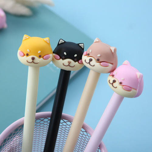 korean 2099 cartoon animal party signature pen cute multicolor puppy silicone gel pen factory direct