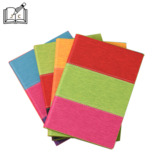 manufacturer in stock wholesale creative color matching a5 notebook stationery book hard copy leather surface memo diary book customization