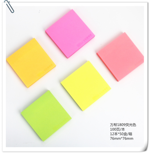 1809 Sticky Note High Quality Personality Casual Notepaper Fluorescent Color