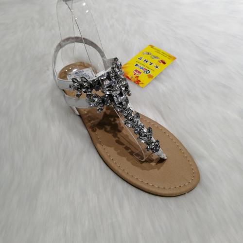 sandals women‘s fashion shoes inlaid diamond flip-flops women‘s flat sandals foreign trade export large size women‘s cool