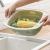Kitchen plastic blacktop basket fruit and vegetable sink panning basket double deck bowl chopsticks dripping sieve
