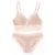 French hollow-out lace wrap bra set, MAGICPINK