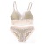 French hollow-out lace wrap bra set, MAGICPINK