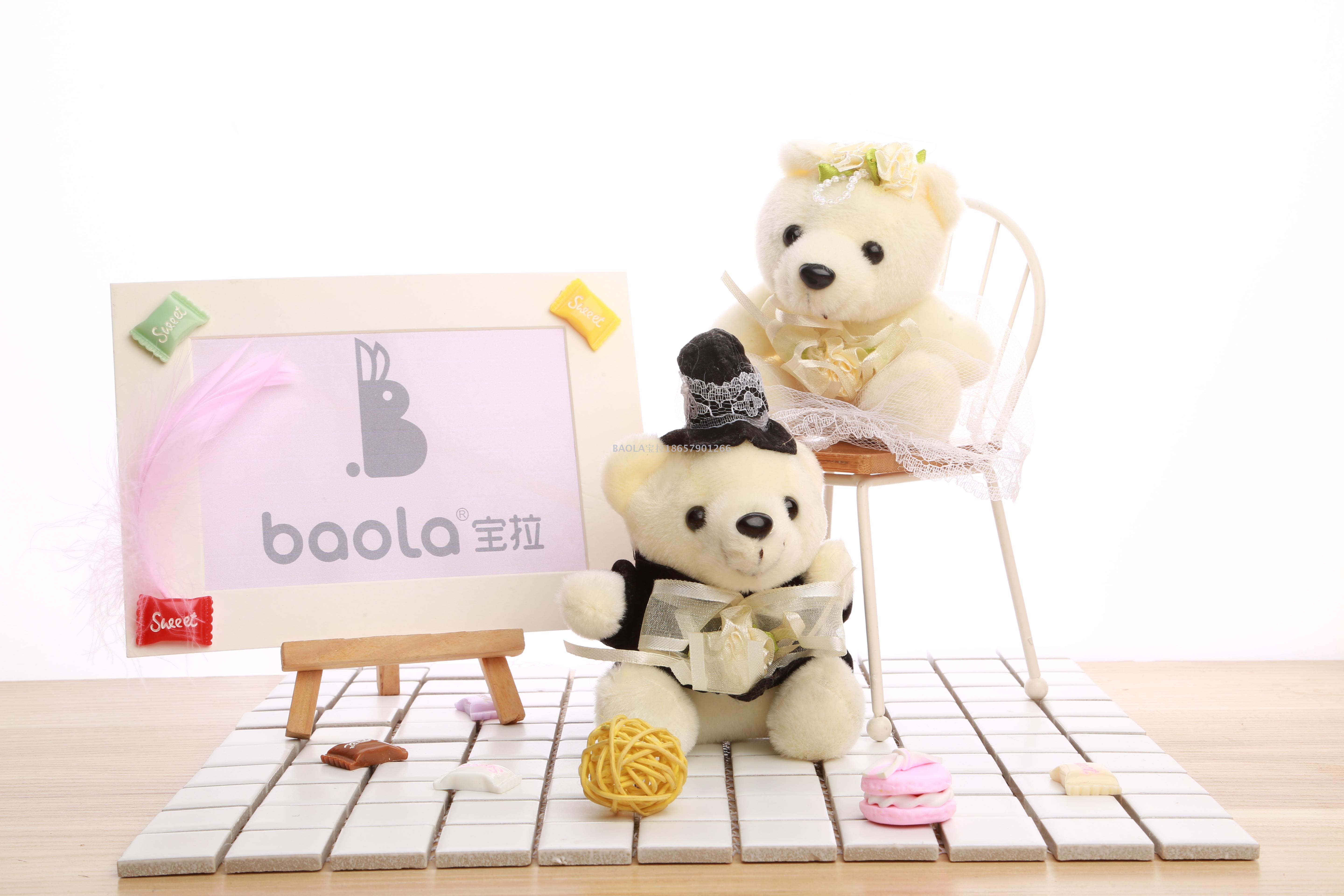 婚纱熊毛绒小公仔钥匙扣小号爪机娃娃婚庆抛洒玩偶