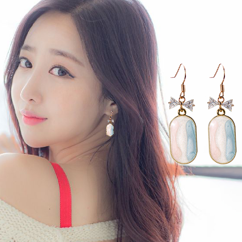 蝴蝶结耳钩耳环仙女夏季清新百搭气质耳钩时尚潮品夏天2020耳饰坠