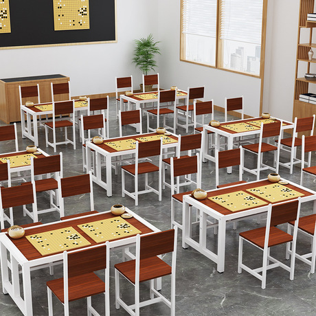 Chinese Go Chess Tutorial Class Table Training Table Chess Painting Table Student Art Multi-Purpose School Desk and Chair 